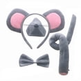 thumbnail image 1 of ZLight Mouse Costumes, Mouse Character Holiday Headband Sets. Ear Fabric. To Machine For Holiday Parties, Photo Props. 4 Pec Gray bow tie, 1 of 6
