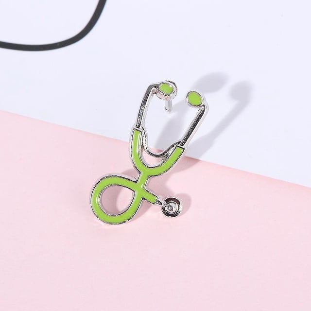 Moda esmalte Pin lindo Doctor enfermera regalo estetoscopio broches creativos hombres mujeres dibujos animados ZefeiWu 8390611226305