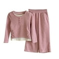 thumbnail image 2 of Cowsor Girls Fall Outfit Two-Piece Set, Soft Knit Top with Stretchy Pants, Autumn Fashion Clothes for Toddler Girls, 2 of 7