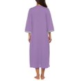 thumbnail image 2 of Avidlove Women Zipper Front Robes 3/4 Sleeve Housecoat Full Length Loungewear Dress with Pocket Long Nightgown Sleepwear Bathrobes, 2 of 4