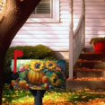 thumbnail image 2 of Fall Magnetic Mailbox Cover Standard Size 21x18 Inches Sunflower Pumpkin Mailbox Wraps Waterproof Autumn Flower Mailbox Post Letter Box Covers for Home Garden Yard Outside Decoration, 2 of 6