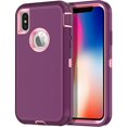 thumbnail image 1 of iPhone Xs Max} Max Heavy Duty Case {Shock Proof Case with 3 Layer Rubber, Shatter Resistant, [Tough Armour] Rugged Case Compatible for iPhone Xs Purple, 1 of 7