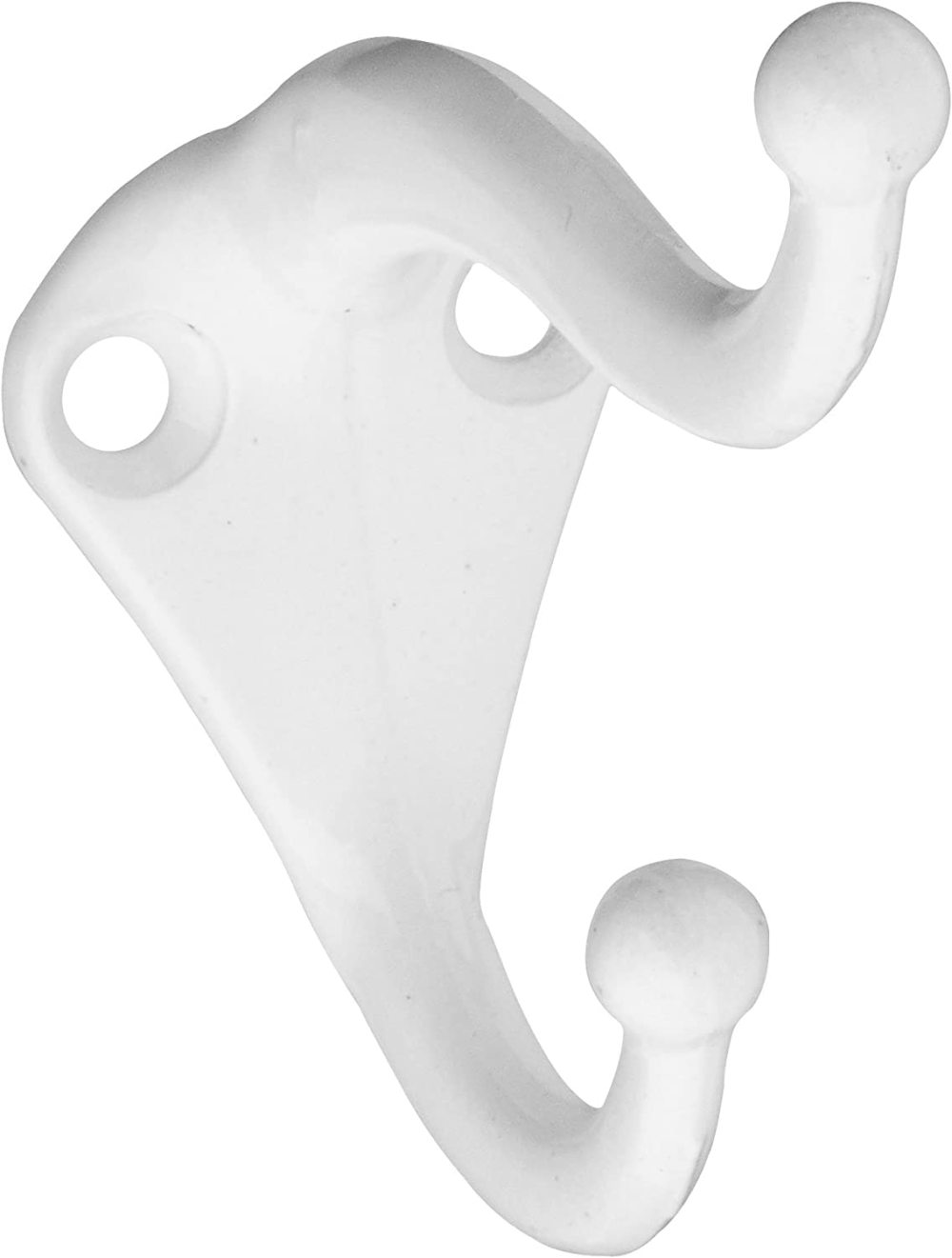 Stanley Hardware S756110 7082 Coat & Hat Hook in White , 2 piece