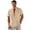 Beige, variant on Mens Short Sleeve Guayabera Shirts Linen Cotton Button Down Mexican Embroidered Cuban Wedding Shirt Summer Beach Tops Gray S