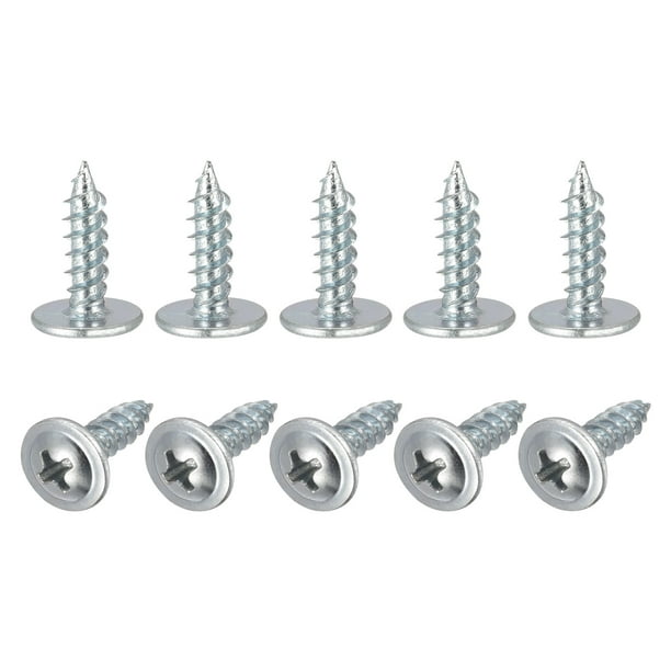 Uxcell Tornillos Autoperforantes de Cabeza Phillips, #8 x 1/2" Tornillo de Acero al Carbono para Madera y Metal de 100 Paquetes