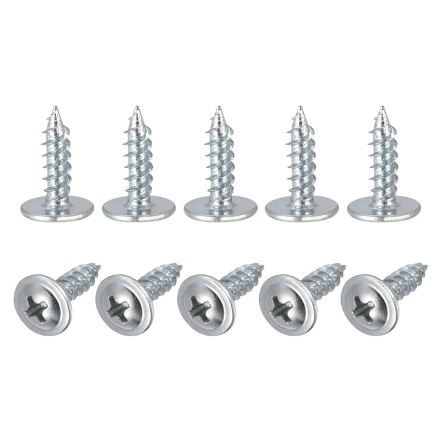 Uxcell Tornillos Autoperforantes de Cabeza Phillips, #8 x 1/2" Tornillo de Acero al Carbono para Madera y Metal de 100 Paquetes