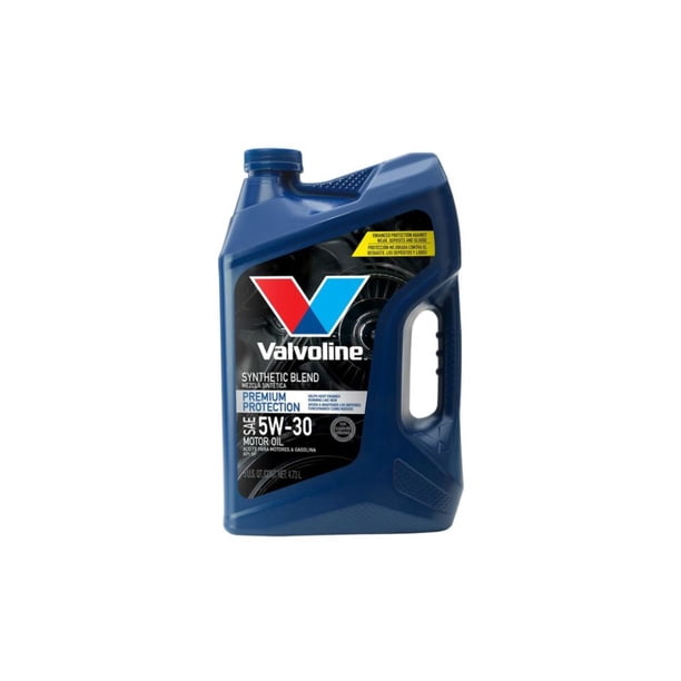 Aceite de motor Valvoline Premium Protection SAE 5W30 Mezcla Sintética para motor a Gasolina, Garrafa de 4.73 Litros