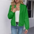 thumbnail image 2 of Women's Casual Jacket Lightweight Baseball Style Outerwear for Daily Wear Spring Autumn Comfort Women's Bomber Jacket Casual Coat, 2 of 6