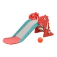thumbnail image 4 of Dinosaurio en forma de tobogán Escaleras Juguetes de desarrollo Juego de deslizamiento suave Material didáctico Diapositivas Juguete para guardería Rojo CUTICAT Tobogán interior, 4 of 8