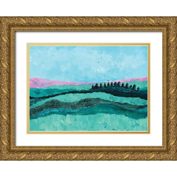 Allemand, Sue 18x14 Gold Ornate Wood Framed with Double Matting Museum Art Print Titled - Peace in the Valley