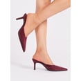thumbnail image 5 of On feet& in love Women's Pointed Toe Suede Mule Heels - Slip-On Stilettos for Office & Party - Size 11, 5 of 8