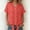 A252 Watermelon Red, variant on Xdegoge Ruffle Button Down Shirts for Women Cotton Linen Short Sleeve V Neck Blouses Casual Tie Front Summer Tops Lightweight Breathable Work Office Cuffed Sleeve Shirts for Women