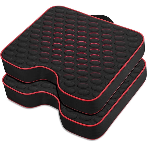 Stadium Seat Cushions - Portable Bleacher Cushions with 2.5" Extra Thick High-Density Foam and Massage Dots, Fashion Outdoor Seat Cushions for Sports Events, Travel, Camping, Chairs - 2 Pack
