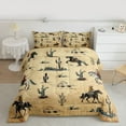 thumbnail image 2 of Castle Fairy Western Cowboy Bedding Comforter Set 2pcs for Adults Female Men,Vintage Aesthetic Twin Comforter Sets Microfiber,Retro Botanical Cactus Breathable Bedding Set,Super Cozy Room Decor, 2 of 8