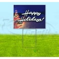 thumbnail image 1 of Happy Holidays V2 (18" X 24") Yard Sign, Includes Metal Step Stake, 1 of 6