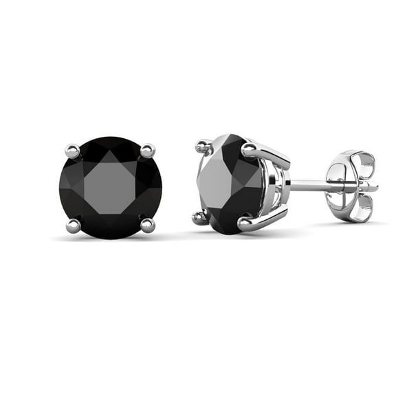 Cate & Chloe Dina Sterling Silver Stud Earrings with Genuine Gemstones for Women, Gift for Her