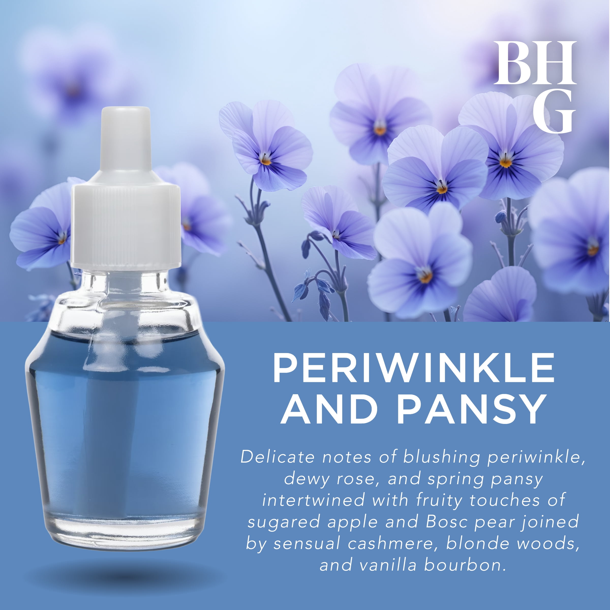 Better Homes & Gardens Aroma Accents Oil Refill 24 mL, Periwinkle & Pansy