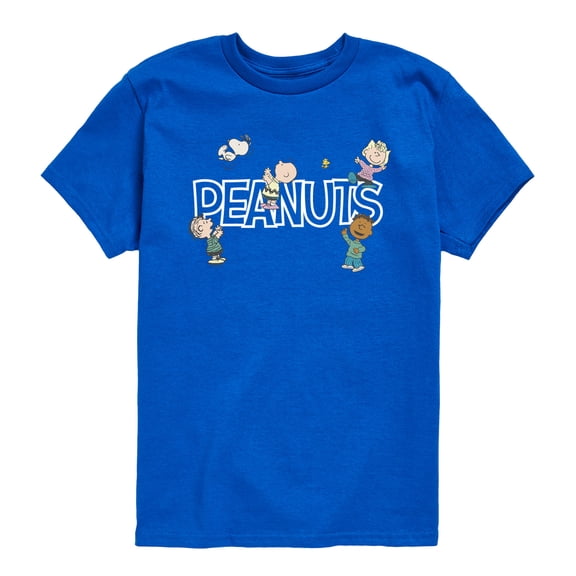 Peanuts - Friends Playing - Youth Boys Short Sleeve Graphic T-Shirt