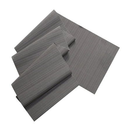 

Hot Deal! Miyuadkai Table Runner Texture Weave Doily Heat Insulation Pvc Wedding Party Dining Table Runner 53.15 Place Mat Clearance Placemat Dark Gray