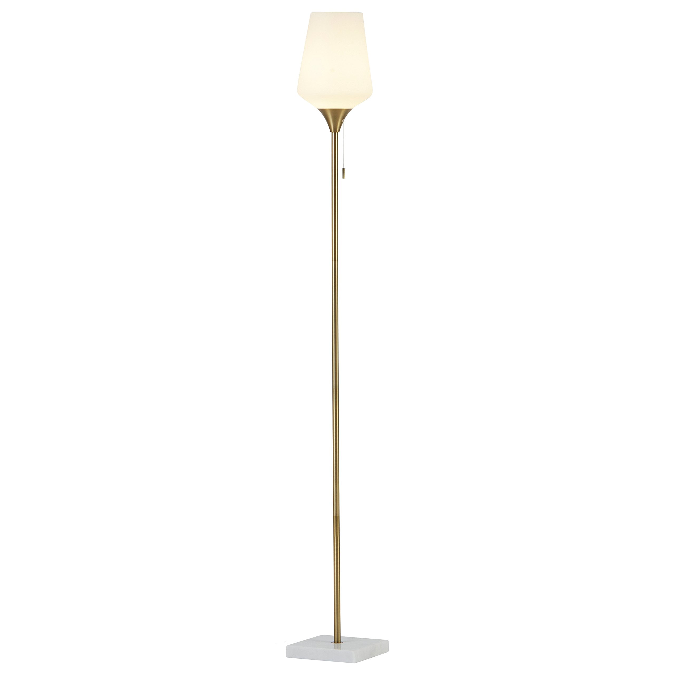 mid century brass floor lamp