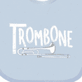 thumbnail image 4 of Inktastic Trombone  Rough  White Text Boys or Girls Baby Bib, 4 of 4