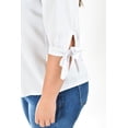 thumbnail image 4 of Blusa con moño en manga Roman Fashion Tallas Extras 2294 Blanco 36, 4 of 6