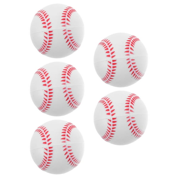 Phenofice 5Pcs Soft Training Baseball for Children Rubber Practice Bounce Ball 2.5 Inch