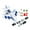 Blue, variant on Tinglu Kids Educational Car Toys Set Transport Cargo Airplane Mat Vehicle Construction Car Set 6 Cars Large Plane 11 Road Signs