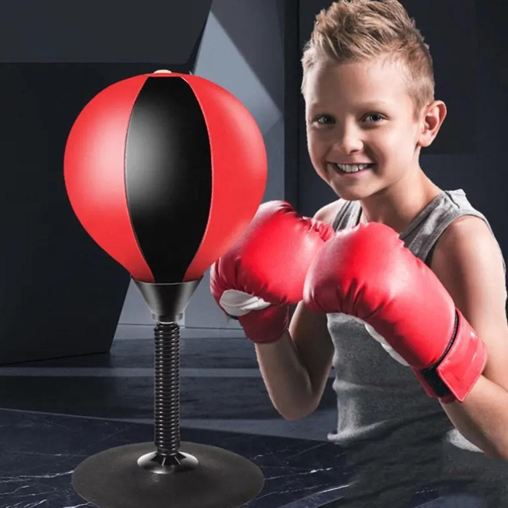 Desktop Punching Bag - Suction Cup Design for Office Table and Counters, Heavy Duty Stress Relief Ball, Fun Gifts