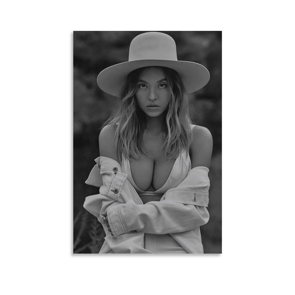 Sydney Sweeney Hot Girl Sexy Poster (21) Canvas Art Poster and Wall Art Picture Print Modern Family bedroom Decor Posters 16x24inch(40x60cm)