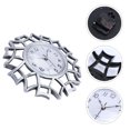 thumbnail image 3 of landege Vintage Dial Clock European Hollowed-out Silent Clock 3D Large Decorative Wall Clock for Living Room Bedroom Kitchen(Silver), 3 of 8