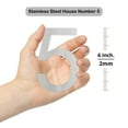 thumbnail image 6 of MSH Modern Stainless Hardware 6 Inch Stainless Steel House Number 5, 6 of 6