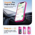 thumbnail image 4 of Magnetic Case for iPhone 16 Pro Max with Full Camera Protection [Compatible with Magsafe] [Translucent Matte] Protective Phone Case, Purple,Hot Pink, 4 of 5