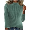 thumbnail image 1 of Chandail Col Roulé Femme Chandail Décontracté: Chandail Col Roulé Tricoté Couleur Unie pour Femmes, 1 of 3