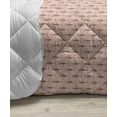 thumbnail image 3 of Blush Pink Down Alternative Comforter, Abstract Contemporary Art Pattern of Mosaic Themed Illustration, Microfiber Quilt for All Season, 5 Sizes, Blush Tan and Dark Blue, by Ambesonne, 3 of 3