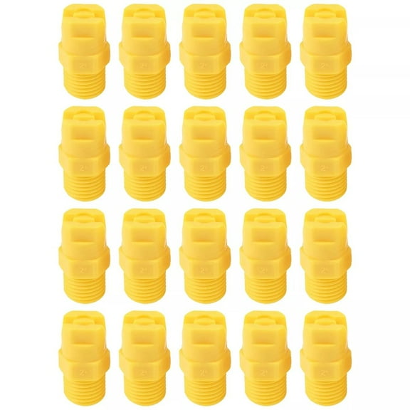 20Pcs Flat Fan Shape Nozzle Tip Plastic 1/4 Npt Male Thread 80 Degree Angle Irrigation Nozzle Orchard Garden Sprayer