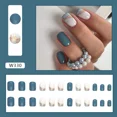 thumbnail image 1 of Heallor-Juego de uñas postizas acrílicas reutilizables, 24 piezas, esmalte de uñas oscuro, puntas artísticas artificiales, 1 of 5