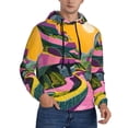 thumbnail image 2 of Haiem Retro Futuristic Landscape Patterned Men's Hoodie with Kangaroo Pocket - Ideal Pullover Sweatshirt for Daily Wear, Travel, and Home-Small, 2 of 7