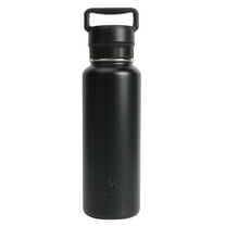 Ozark Trail 40 oz Vacuum-Insulated Stainless Steel Water Bottle, Black