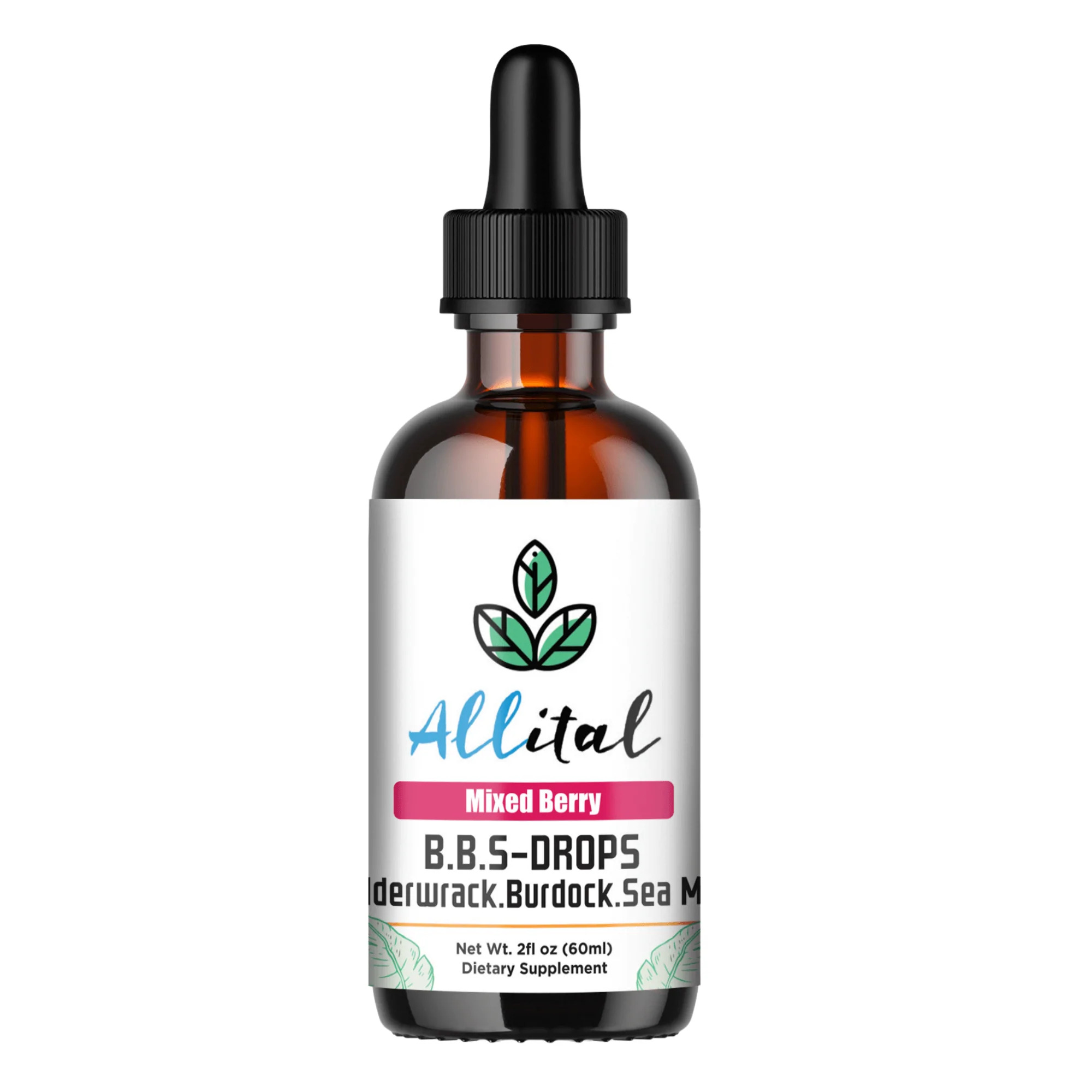 Allital Sea moss and Bladderwrack Tincture Seamoss and Bladderwrack with Burdock Root Tincture