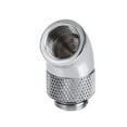 thumbnail image 2 of Hilos G1/4 Rosca de tornillo G1/4 Conector de latón de rotación de codo de 45 grados (Plata), 2 of 9