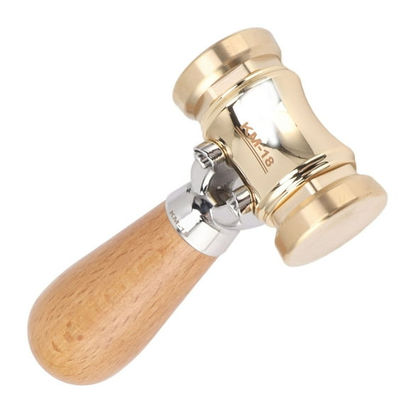 Carpenter Wood HammerWoodworking Chisel Mallet Beech Brass Head Mallet Multifunctional Wood Mallet Seamless Integration