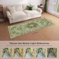thumbnail image 2 of Boho Vintage Round Rug ft- Faux Wool Dreely Washable Area Rug Small Distressed Throw Rugs Floor Carpet for Door Mat Entryway Bedrooms Laundry (Round - ; Diameter Border ), 2 of 6