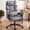 A-PU-Gray, variant on Ultifit Big and Tall Office Chair, Executive PU Leather Chair with Footrest, High Back Desk Chair with Lumbar Support, Ergonomic Computer Chair, Brown