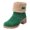 Green, variant on Faux Suede Boots for Women Slip On Windproof Mid Block Heeled Boots Versatile Warm Round Toe Snow Boots with Fleece Lined