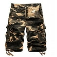 thumbnail image 2 of Short camouflage cargo Extérieur à Poches Multiples pour Hommes en Coton, 2 of 4