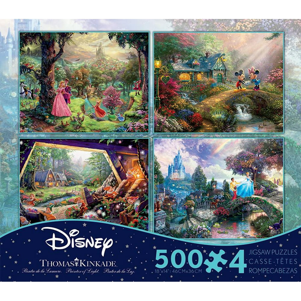 Ceaco - 4 In 1 Multipack - Thomas Kinkade - The Disney Collection - 4