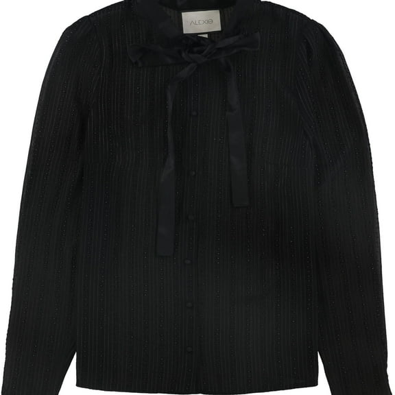 Alexis Womens Taissa Button Down Blouse, Black, Large
