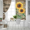 thumbnail image 5 of Fsddascl Sunflower Yellow Blackout Curtains for Bedroom/Living Room, Thermal Insulated Kitchen Curtains, Sunshine Butterfly Farmhouse Wood Brown Grommet Darkening Window Treatment Drapes 52"x96"x2, 5 of 8