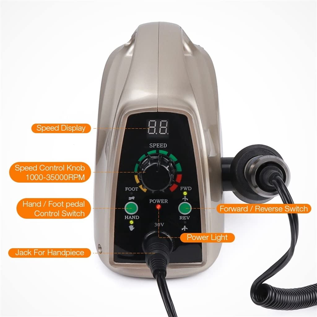 35000rpm Professional Electric Nail Drill Polisher 65W Nail File Grinding Manicure Machine